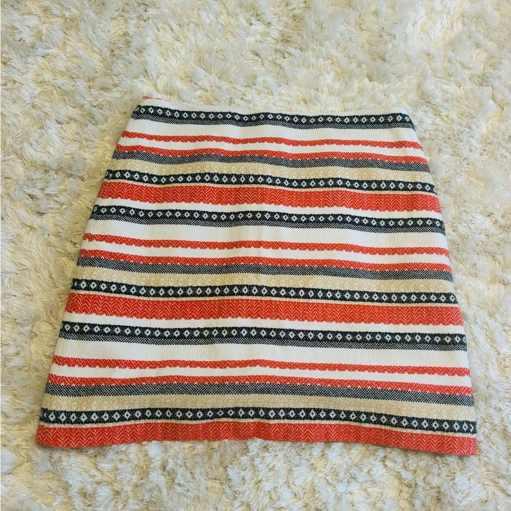 LOFT Striped Tapestry Midi Skirt